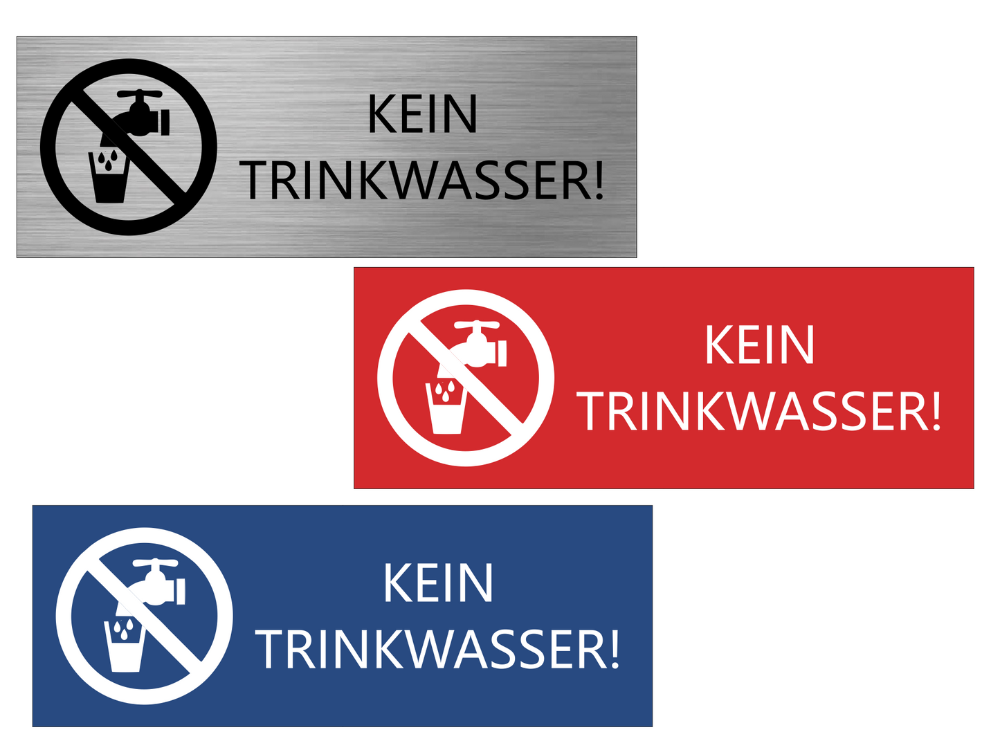 Hinweis-Schild - Kein Trinkwasser mit Symbol