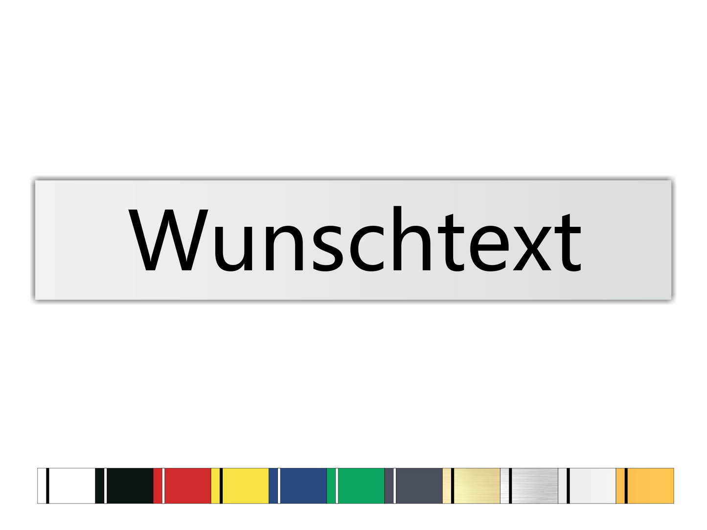 Schild rechteckig 80x15mm