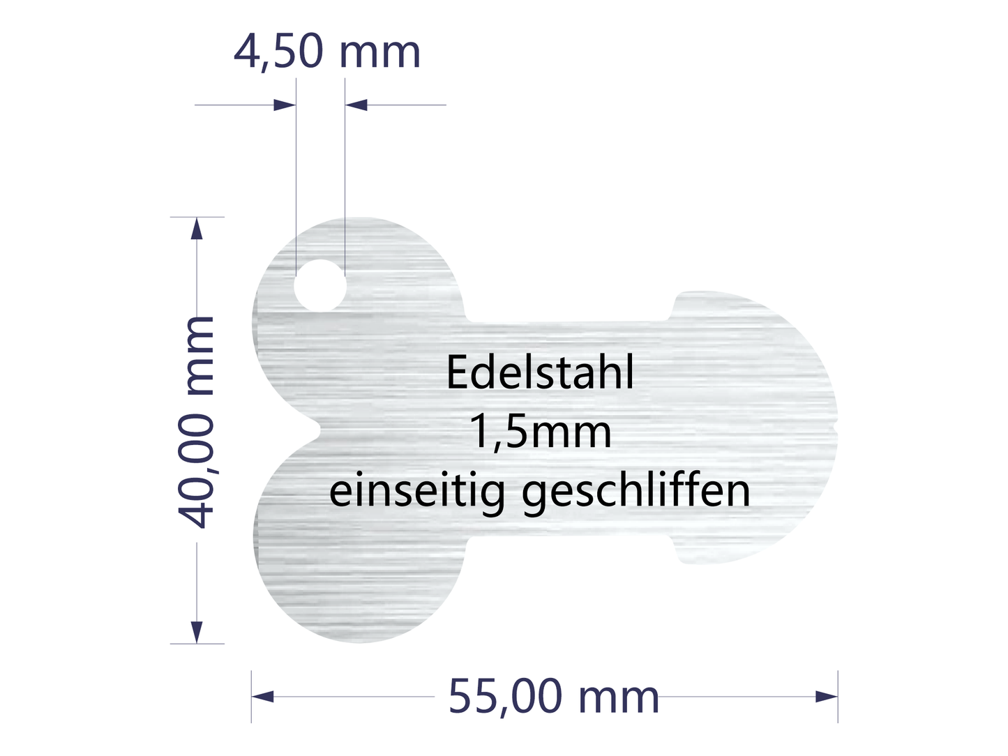 Schlüsselanhänger Einkaufswagenöffner Penis-Form Edelstahl