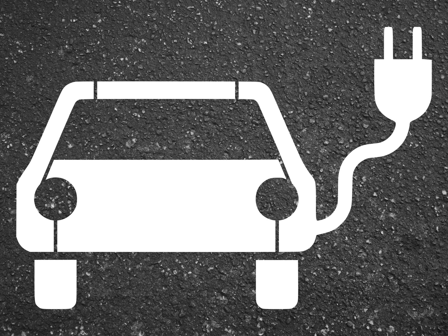 Schablone E-Auto / Elektroauto Parkplatz Ladestation Bodenmarkierung verschiedene Größen