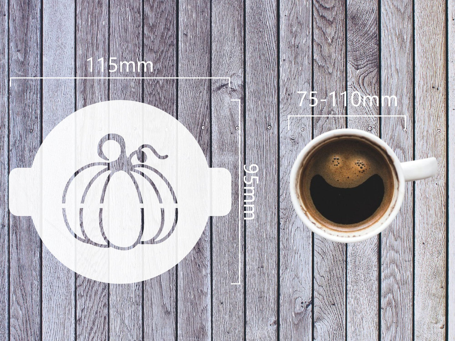 Getränke-Schablone Kürbis | Pumpkin Spice Latte Art Schablone