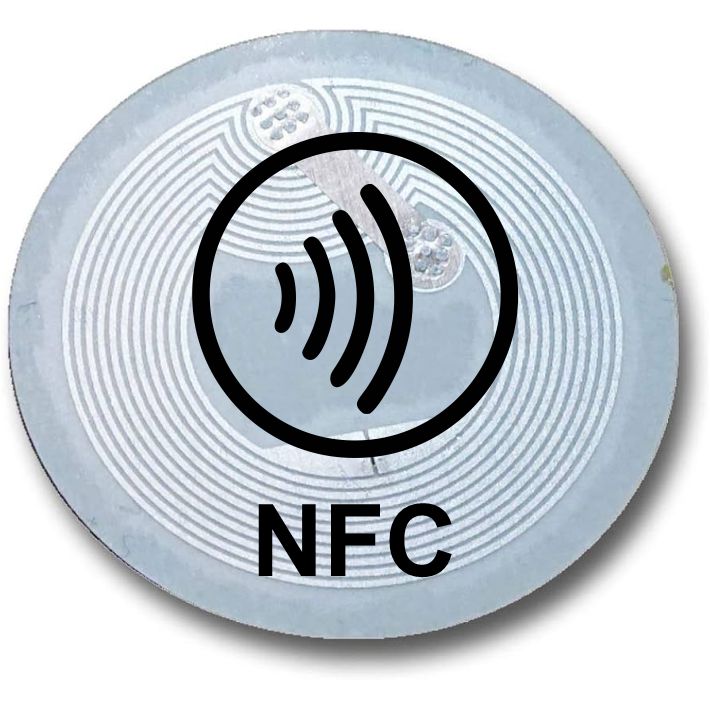 NFC-Tag zur Montage hinter einem Schild (nicht geeignet für Metallschilder)
