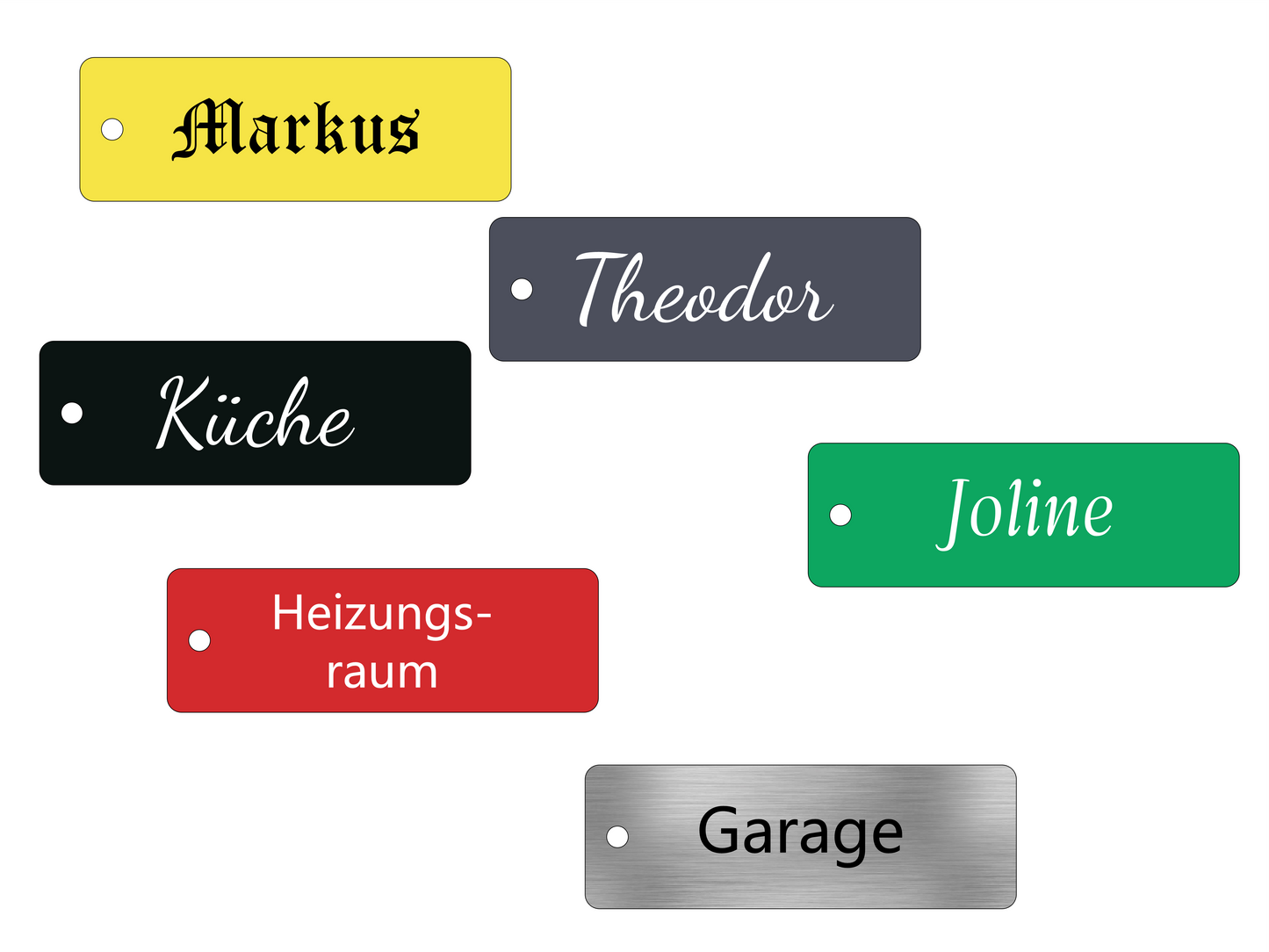 Schlüsselanhänger personalisiert mit Gravur von Name oder Text