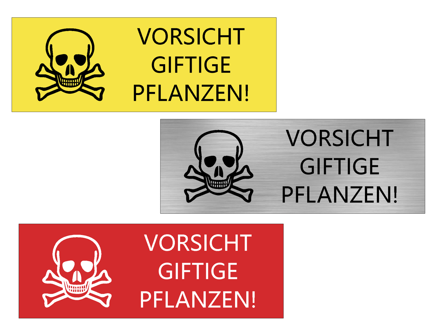 Schild - Hinweis Vorsicht Giftpflanzen