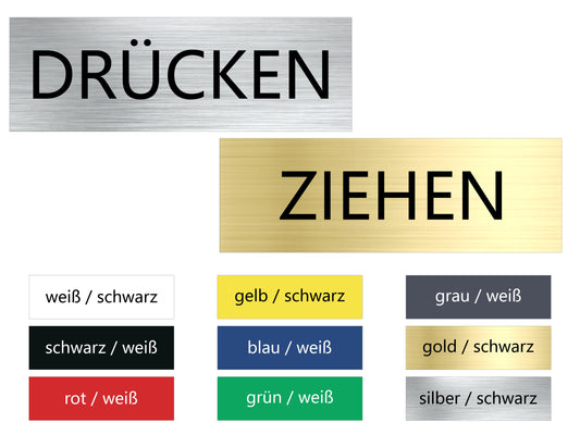 Schild - Drücken / Ziehen Deutsch einsprachig