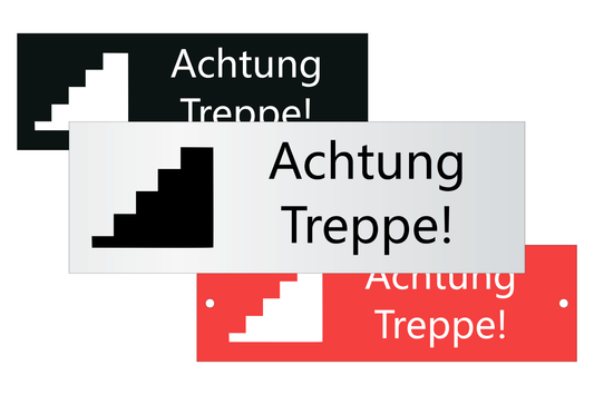 Hinweis-Schild Achtung Treppe Gebote Verbote Warnung