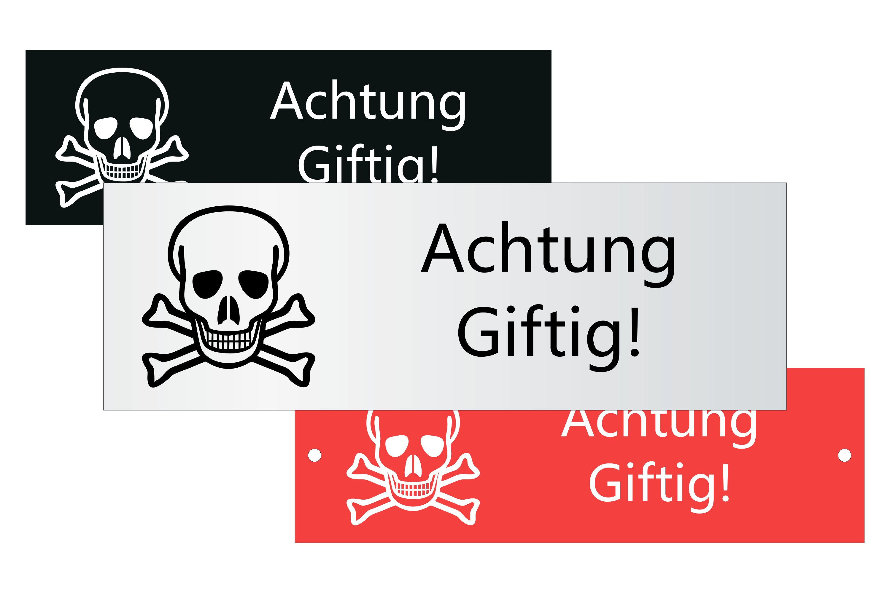 Hinweis-Schild Achtung Giftig Gebote Verbote Warnung – gravurfix