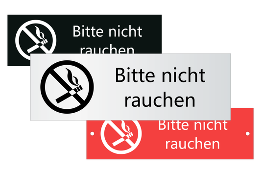 Hinweis-Schild Bitte nicht rauchen Gebote Verbote Warnung