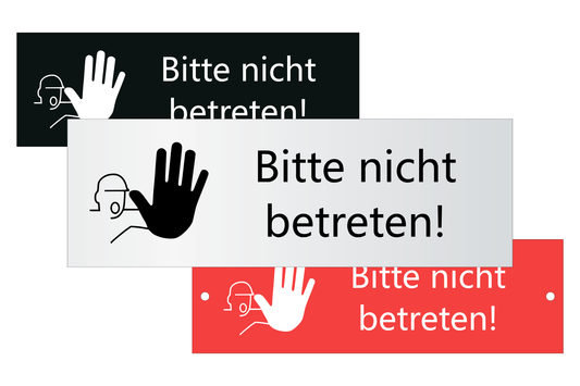 Hinweis-Schild Bitte nicht betreten Gebote Verbote Warnung