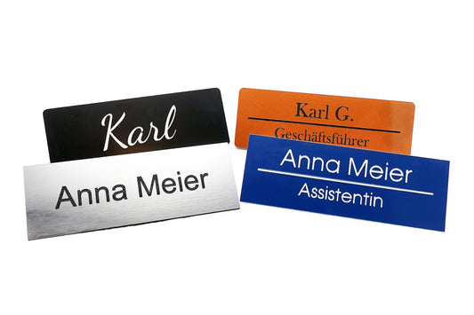 Magnet-Namensschild personalisiert mit hochwertiger Lasergravur