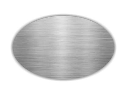 Schild Edelstahl oval 80x50mm