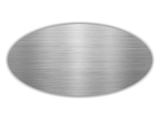 Schild Edelstahl oval 120x60mm