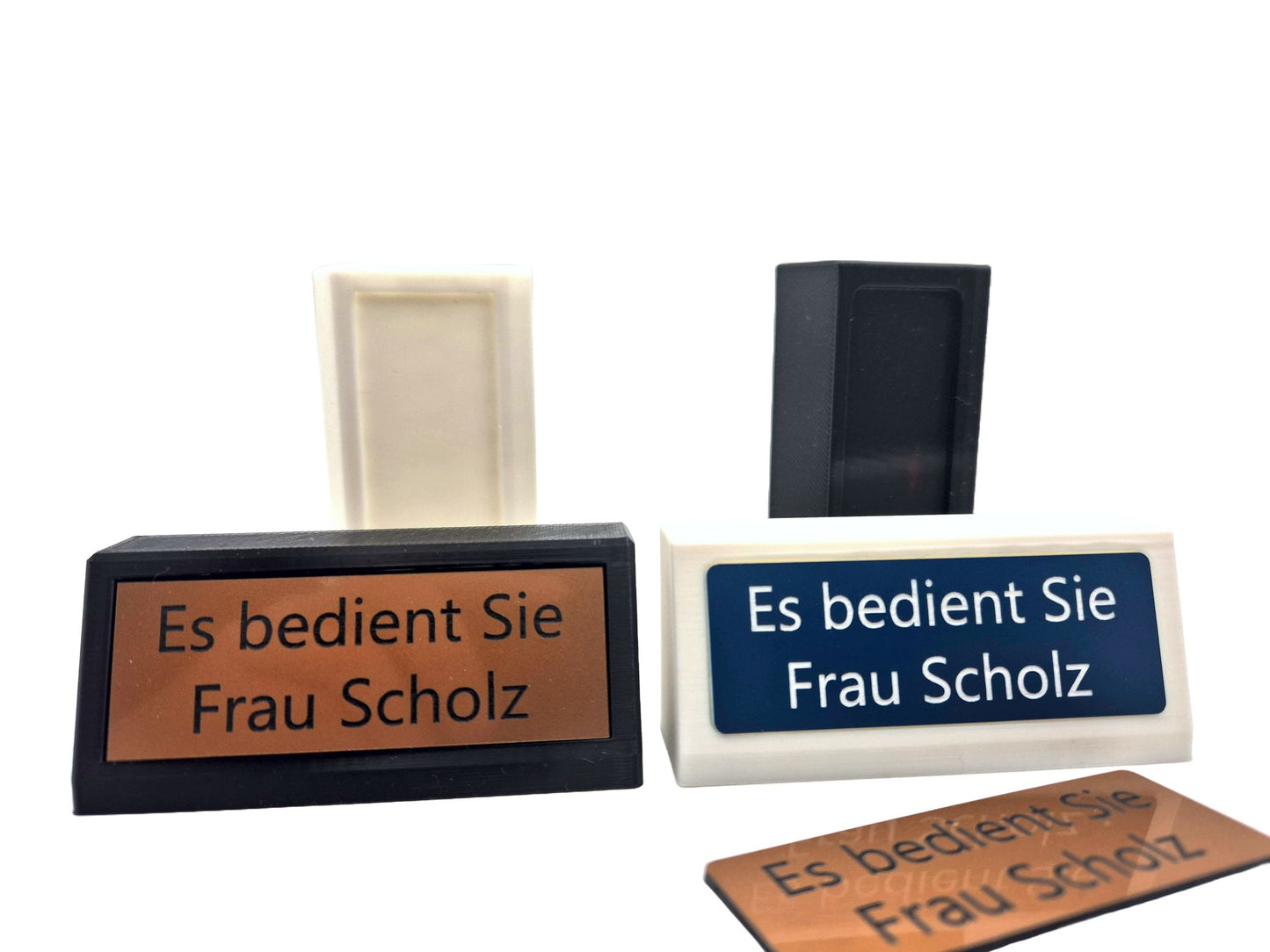 Tischaufsteller für Schilder 70x25mm rechteckig mit gefasten Kanten