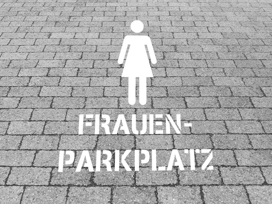 Schablone Frauenparkplatz Bodenmarkierung verschiedene Größen