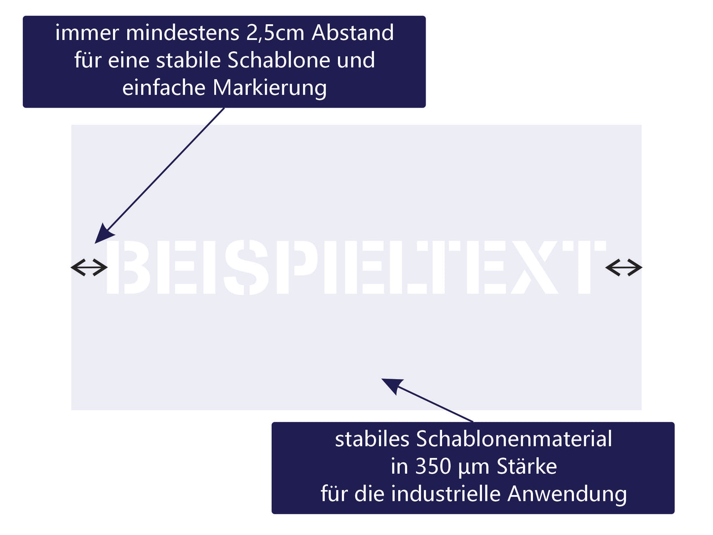 Schablone "Reserviert" für Parkplätze Stellplätze Tiefgaragen Parkhäuser