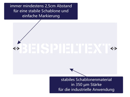Schablone "Reserviert" für Parkplätze Stellplätze Tiefgaragen Parkhäuser