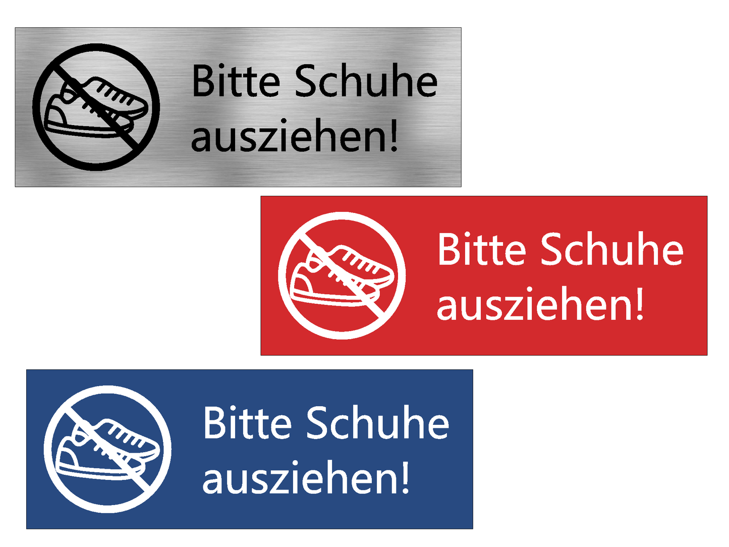 Schild - Hinweis Bitte Schuhe ausziehen